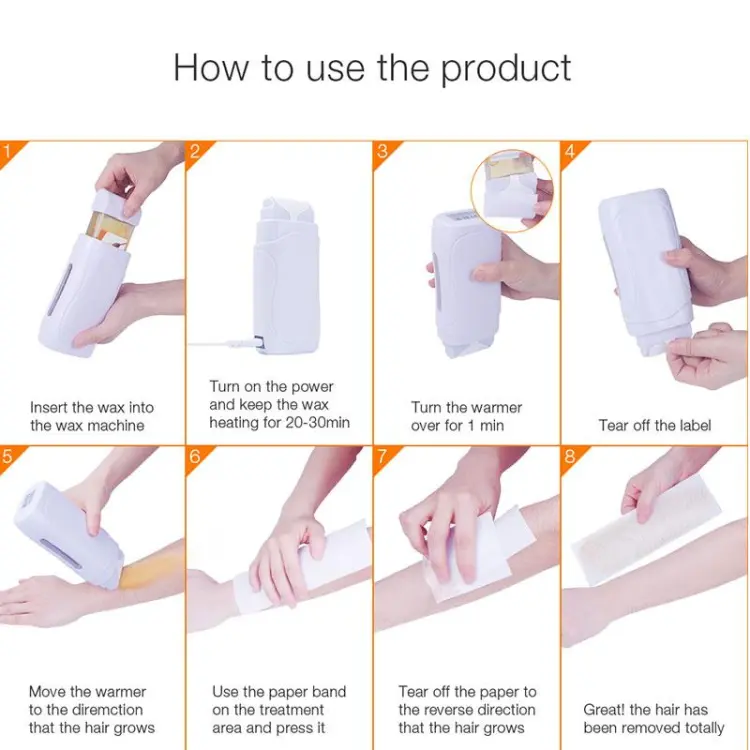 Roll On Wax Depilatory Heater Waxing Hot Cartridge Hair Removal Roller Portable Epilator ( without box) - Image 4