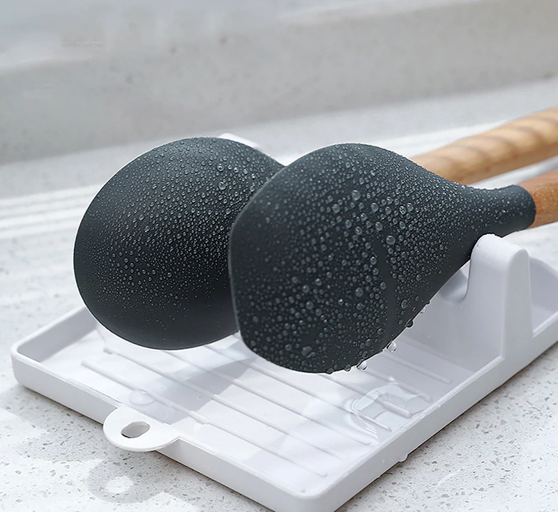 Spoon Rest (Plastic) - Kitchen Utensil Rest (Random Color) - Image 2