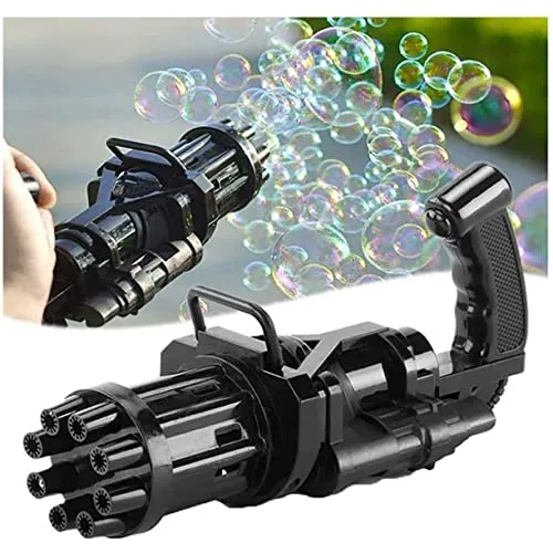 8 Hole Massive Bubble Gun_Gatling Bubble Machine 8 Hole Bubble Blower Automatic Bubble Maker Electric Bubble Gun (Random Color) - Image 4