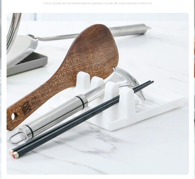 Spoon Rest (Plastic) - Kitchen Utensil Rest (Random Color) - Image 4