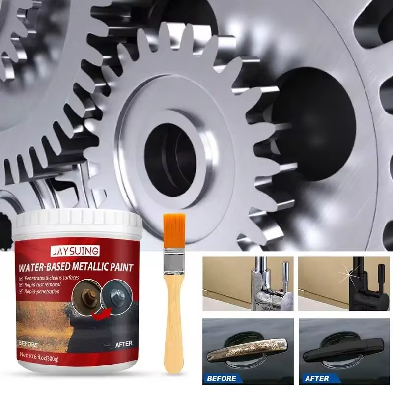 Rust paint Metallic Paint Anti Rust Protection Coating for removing rust from metal (with brush )Steel Box - 300gm - Image 4