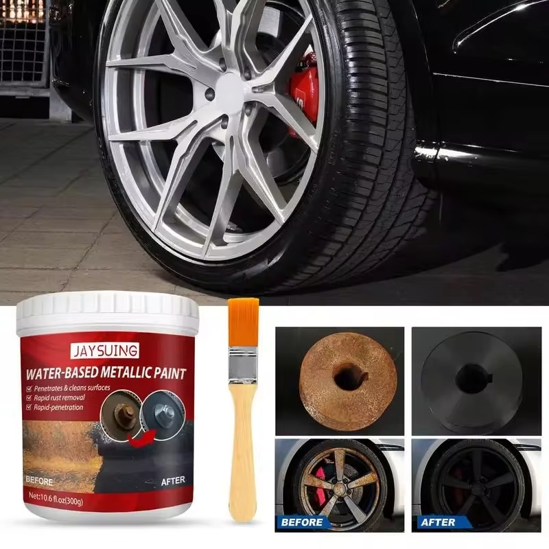 Rust paint Metallic Paint Anti Rust Protection Coating for removing rust from metal (with brush )Steel Box - 300gm - Image 2
