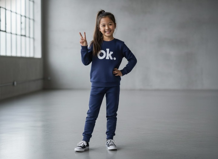 OK Printed Sweatshirt & Pajama Trouser Tracksuit for Kids | FOR BABY AND KIDS - Image 3