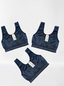 Lightweight Printed Bra for Daily Wear Black