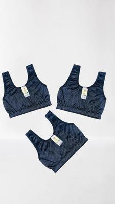 Lightweight Printed Bra for Daily Wear Black