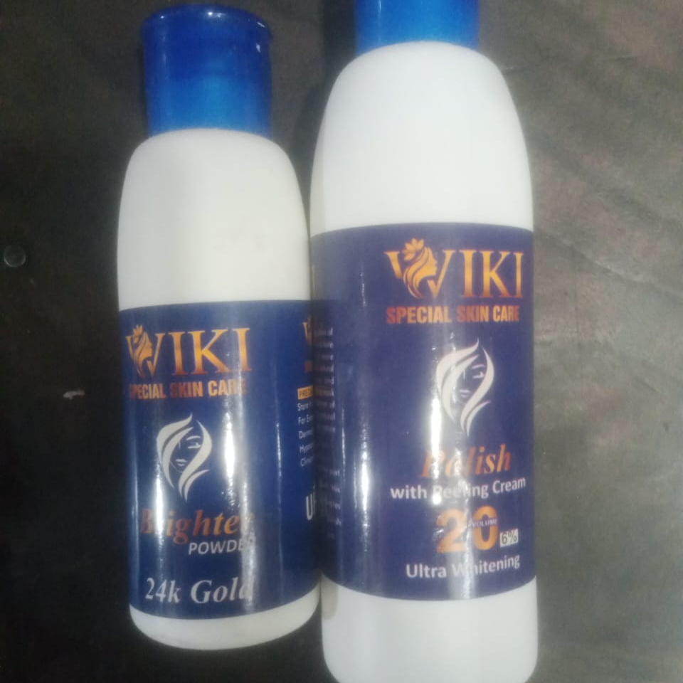 WIKI Special Skin Care Polish With Peeling Cream 200ml & 24K Gold Brighter Powder 100ml Ultra Whitening Formula - Image 5