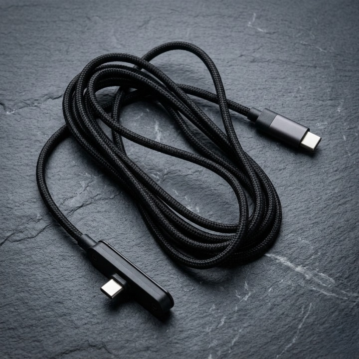 240W Ultra Fast USB-C to USB-C Charging Cable with Built-in Foldable Phone Stand Premium Braided Data Cord - Image 2