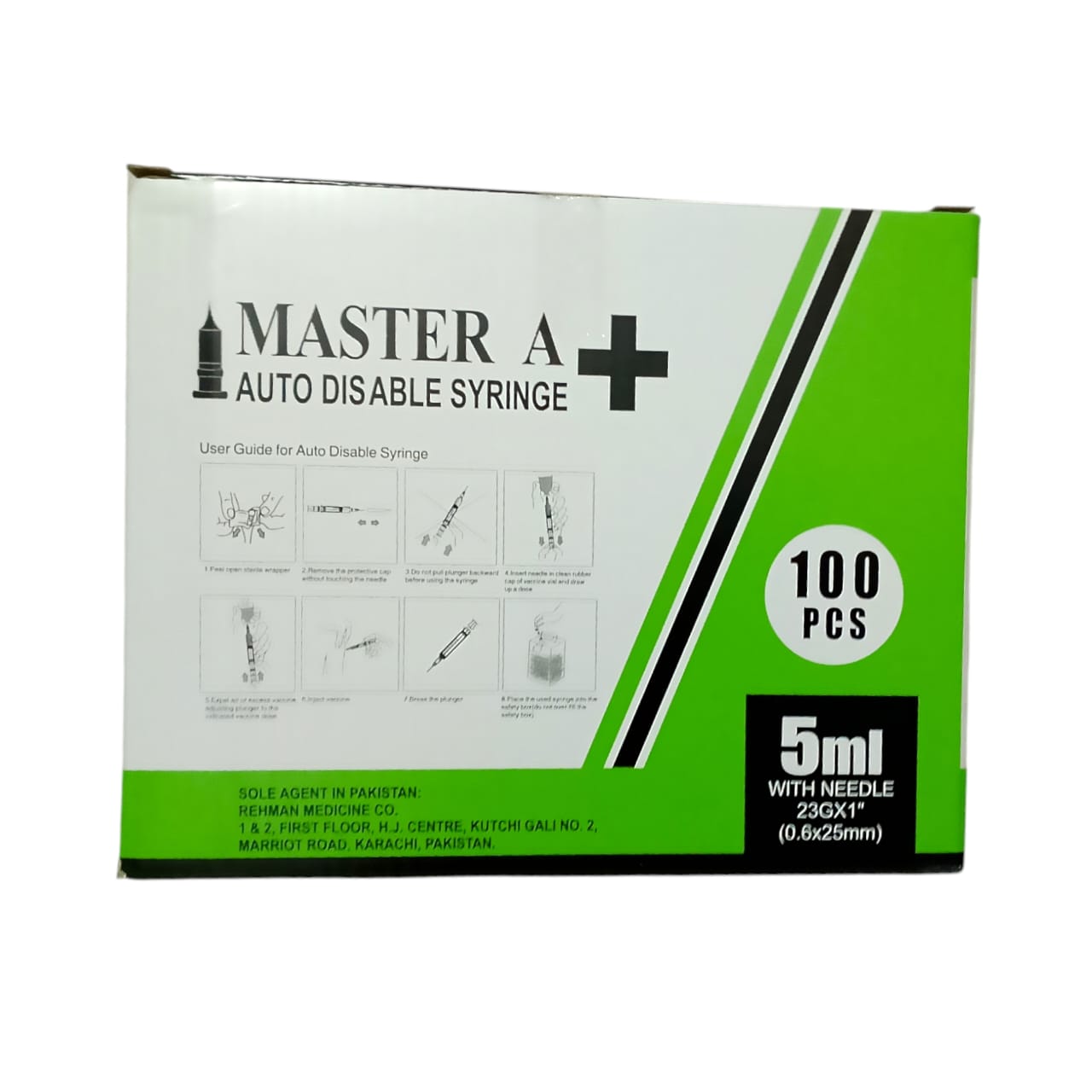 Master A+ Hypodermic Syringe Precision, Safety & Comfort for Medical Professionals, Designed for Accurate Dosage, Smooth Injection & Reliable Performance (Pack of 100) - Image 2