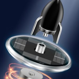 Solar Powered Speech Rocket Car Air Freshener  Rotating Solar Fragrance Diffuser