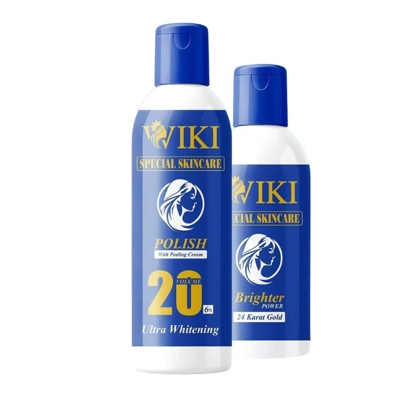WIKI Special Skin Care Polish With Peeling Cream 200ml & 24K Gold Brighter Powder 100ml Ultra Whitening Formula - Image 3