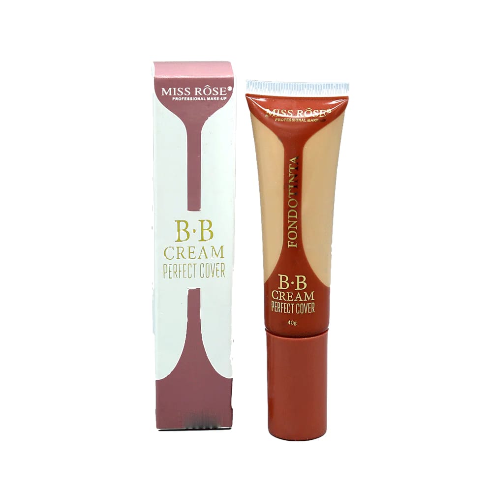 Miss Rose BB Cream Perfect Cover Foundation & Skincare in One 40g | Full Coverage, Lightweight, Natural Finish Available in Air, Ivory & Beige Shades - Image 2