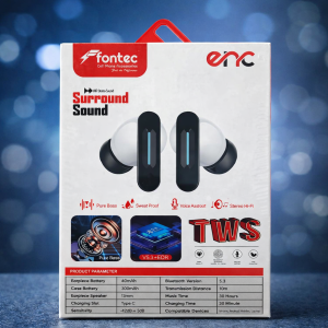 Fontec Winner True Wireless Earbuds  Bluetooth 5.3 Gaming Airbuds with ENC Noise Reduction, RGB Light & Up to 30 Hours Playtime (White)