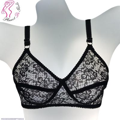 Black Lace Bra for Women – Adjustable Straps & Breathable Net Fabric - Image 3
