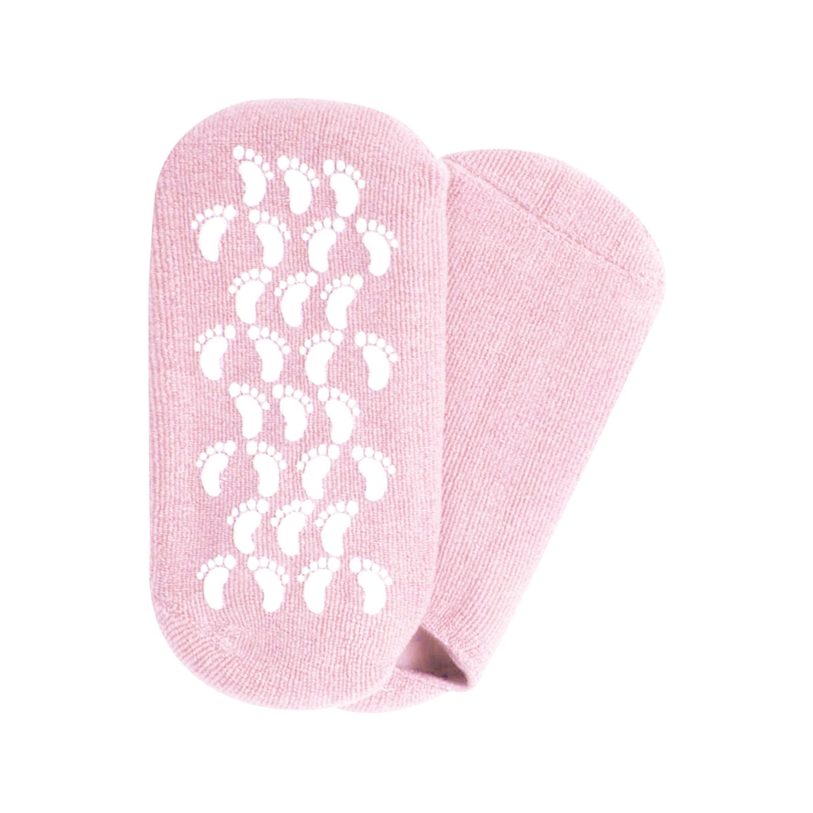 Reusable Silicone Spa Gel Socks For Dry Feet And Cracked Heel Treatment Moisturizing Hydrating Softening And Skin Smoothing Overnight Foot Care (Random Color) - Image 3