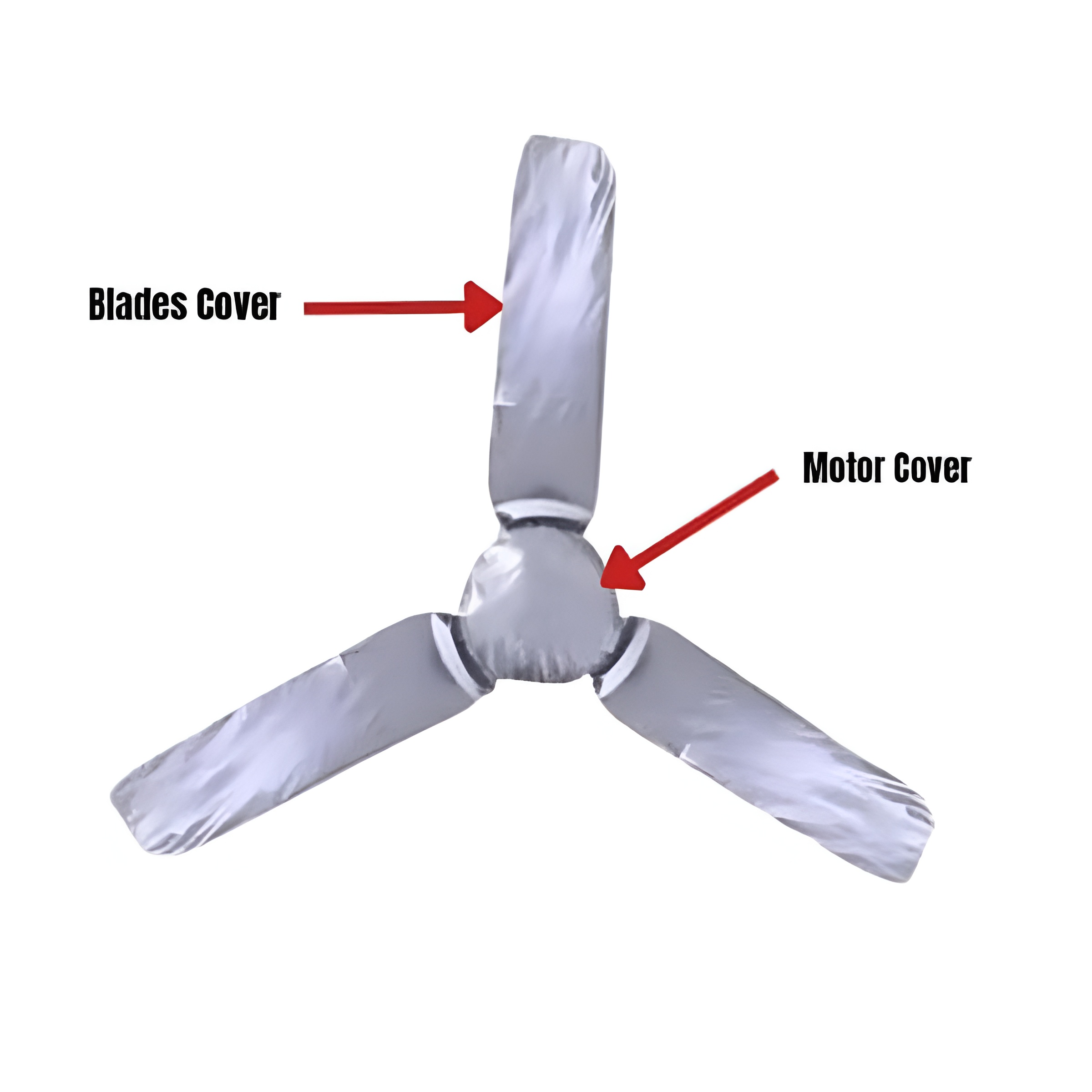 Universal Ceiling Fan Blade & Motor Cover Set Dustproof, Washable Fabric Protection for Home & Office Fans - Image 2
