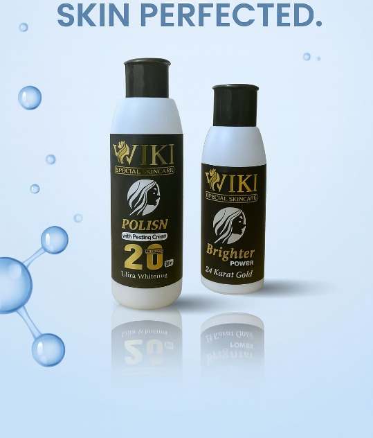 VIKI Special Skincare Brighter Power 24K Gold & Polish Peeling Cream Ultra Whitening Set (Black)
