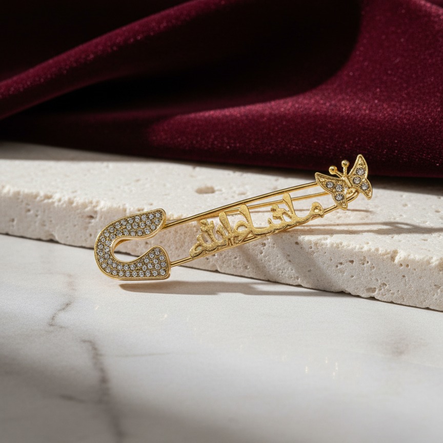 Islamic Safety Pin Elegant And Durable Accessory With Traditional Design For Daily Wear And Spiritual Significance - Image 2