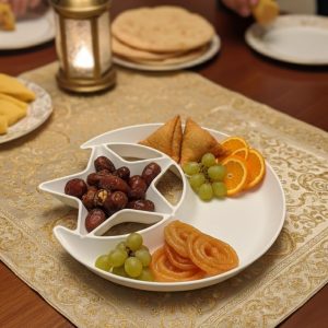 1 PCs Moon Star Serving Plate  Decorative Dessert & Snack Plate, Stylish Star & Moon Design Dish (Plastic)