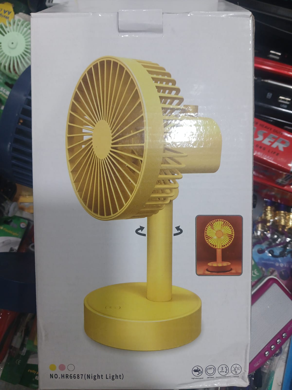 Rotatable Telescopic Portable Fan Cell Operated, Adjustable Cooling Companion - Image 3