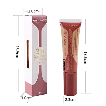 Miss Rose BB Cream Perfect Cover Foundation & Skincare in One 40g | Full Coverage, Lightweight, Natural Finish Available in Air, Ivory & Beige Shades - Image 3