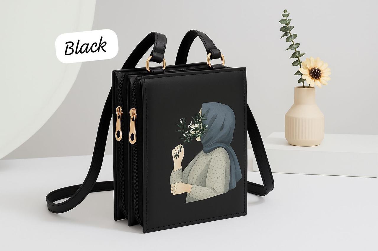 Elegance in Bloom: Illustrated Crossbody Mobile Wallet & Organizer - Image 3