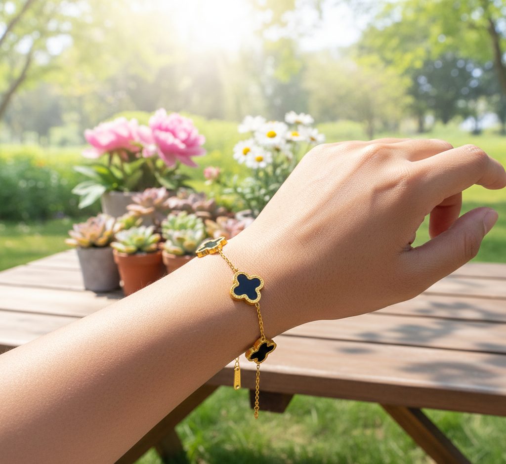 QXT-134 Clover Bracelet Stainless Steel | Elegant & Durable Accessory - Image 2