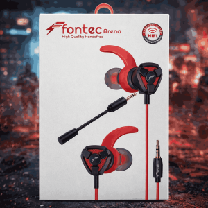Fontec Arena Gaming Earphones with Detachable Mic  3.5mm HiFi Stereo Surround Handsfree for Mobile, PC & Console - Random Color