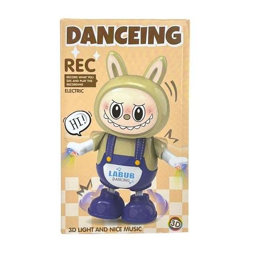 Doll Battery Operated Dancing labubu Toy with Light and Sound LABUBU Talking and Speech Repeatin - Image 2