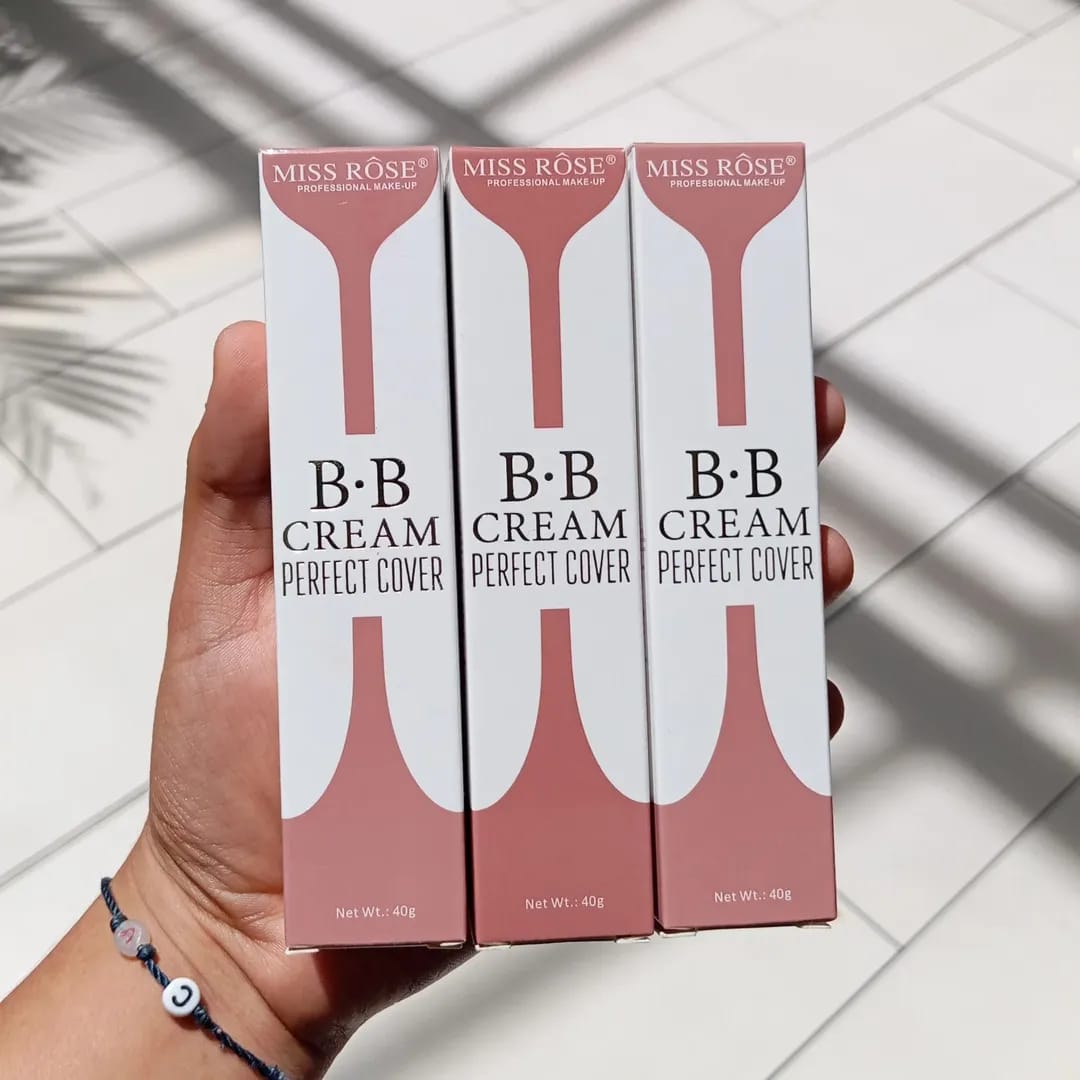 Miss Rose BB Cream Perfect Cover Foundation & Skincare in One 40g | Full Coverage, Lightweight, Natural Finish Available in Air, Ivory & Beige Shades - Image 5