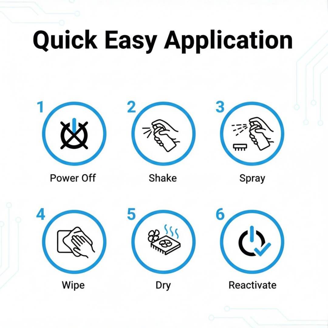 THREE GUYS Electronic Contact Cleaner Spray 450ml Fast Drying Formula for Switches, Circuit Boards, Sensors & Electronics | German Engineered - Image 3