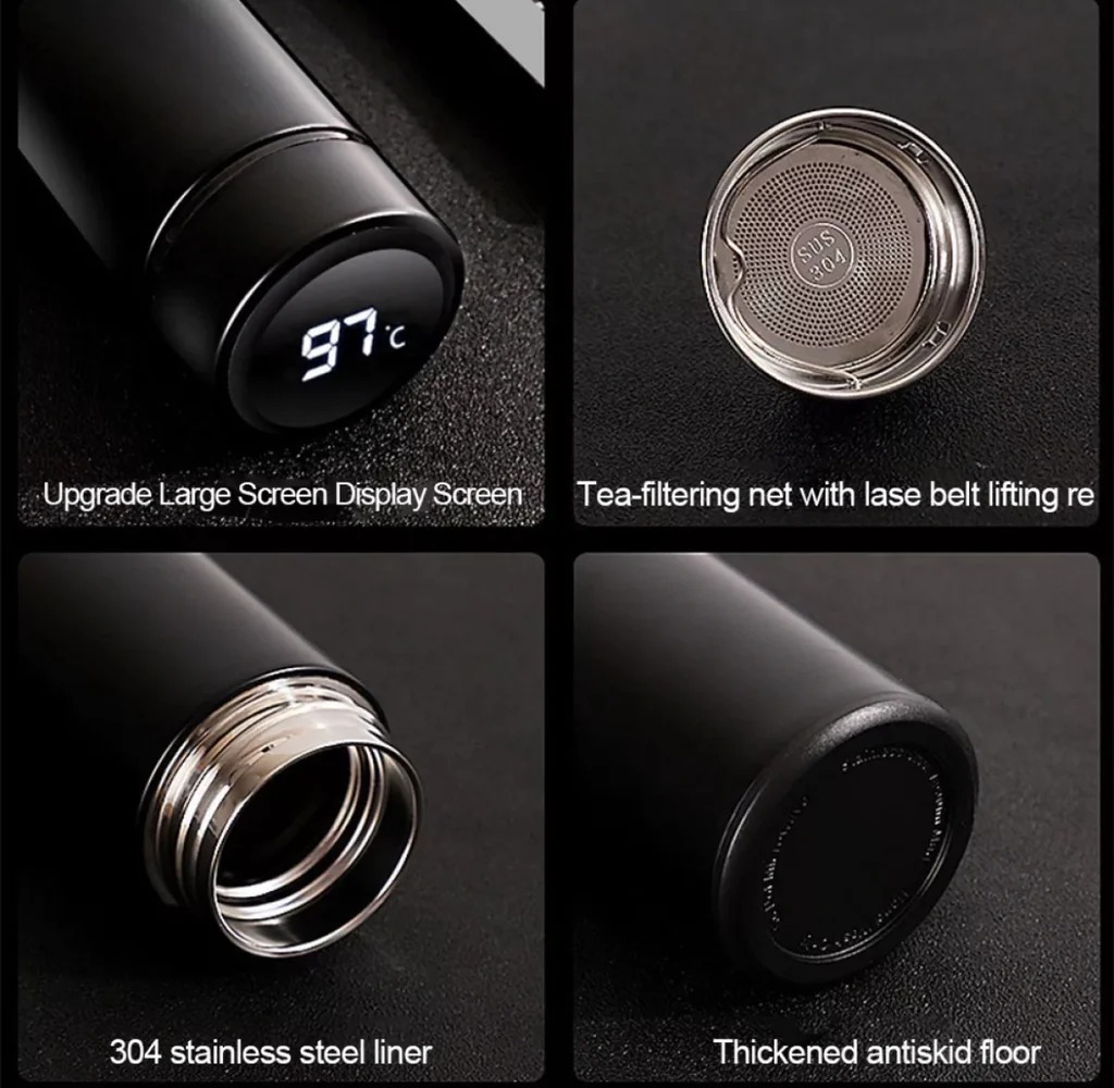 Smart LED Stainless Steel Hot and Cold Bottle - 500ml Thermos Flask - Image 2