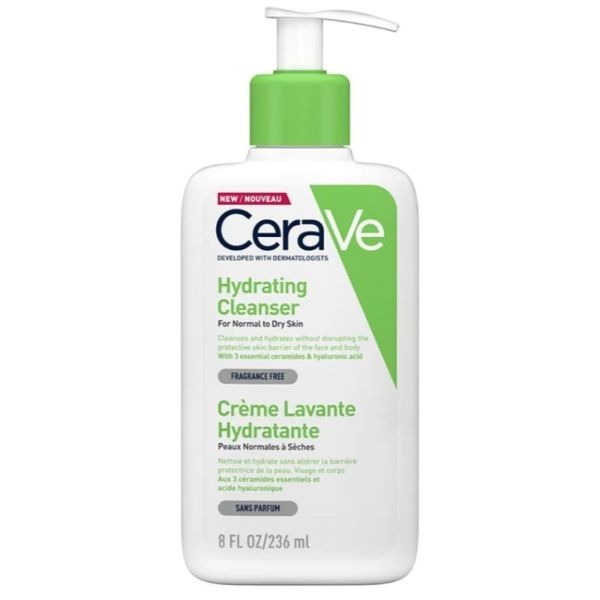 Cerave Hydrating Facial Cleanser 237ml Gentle Moisturizing Face Wash With Hyaluronic Acid And Ceramides For Normal To Dry Skin - Image 2