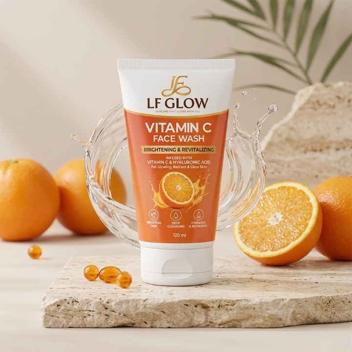 LF GLOW Vitamin C Face Wash - Brightening & Revitalizing (120 ml) - Image 2