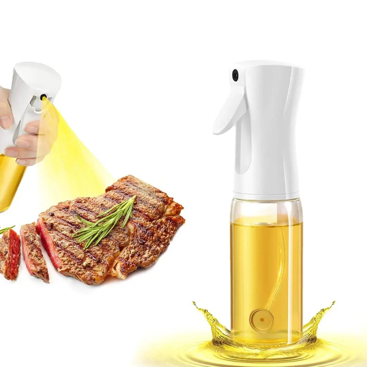 Edible Oil Spray Bottle | 220ml Glass Bottle | With Brush | Refillable - Image 3
