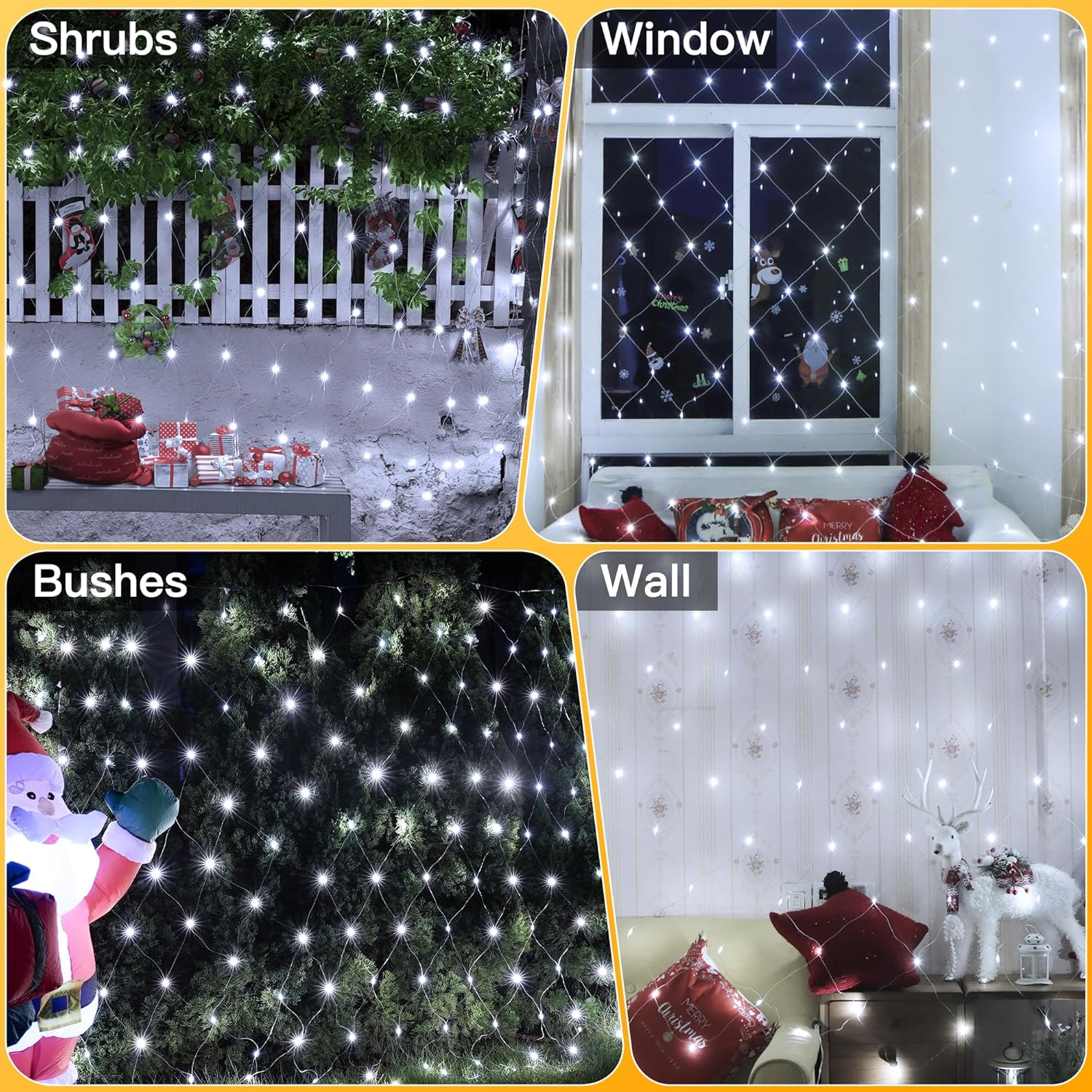 1 PC Wedding LED Net Mesh String Lights- Fairy String Lights With 88 Lights for Wedding Party Décor Outdoor & Indoor Activities - Image 2