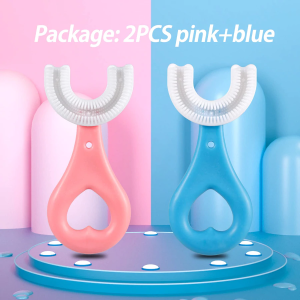 360 Degree U-Shaped Baby Toothbrush [Pack of 2] | (Random Color)