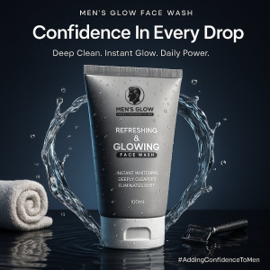 Men's Glow Facewash Bundle Â– Facewash + Whitening Cream Combo Set