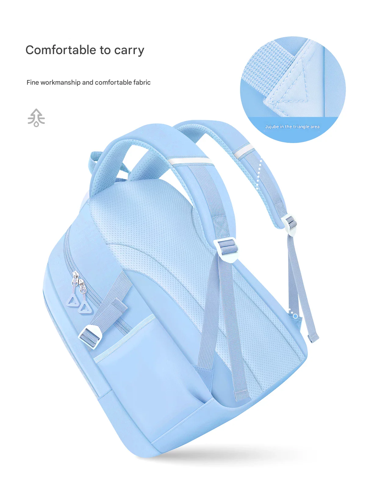 Premium School Bag | Waterproof Backpack 43cm × 30cm | Spacious & Durable Student School Bag for Grade 5|Blue - Image 2