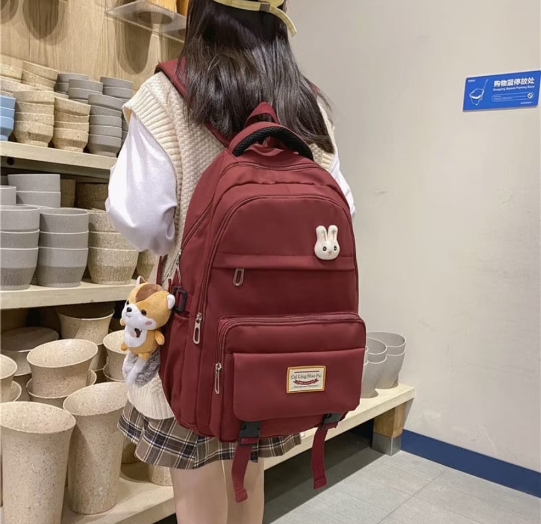 Korean Style School & College Backpack | 48cm x 28cm Large Capacity Student Daypack – Blue - Image 3