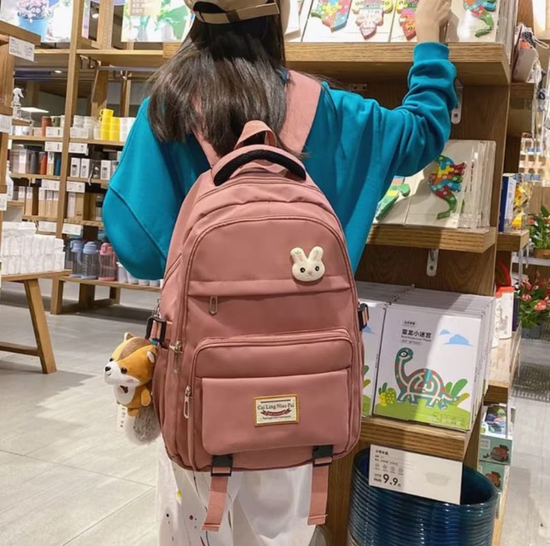 Korean Style School & College Backpack | 48cm x 28cm Large Capacity Student Daypack – Blue - Image 4