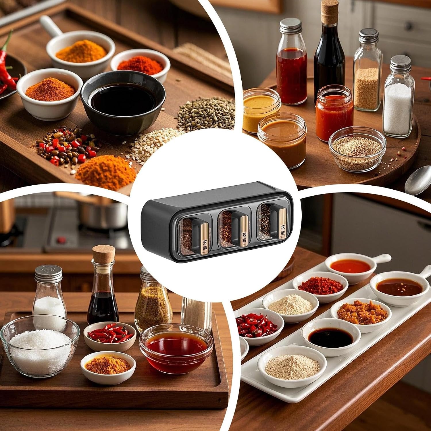 Wall Mounted Seasoning Box Condiment Containers – Transparent Space Saving Kitchen Storage Organizer - Image 4