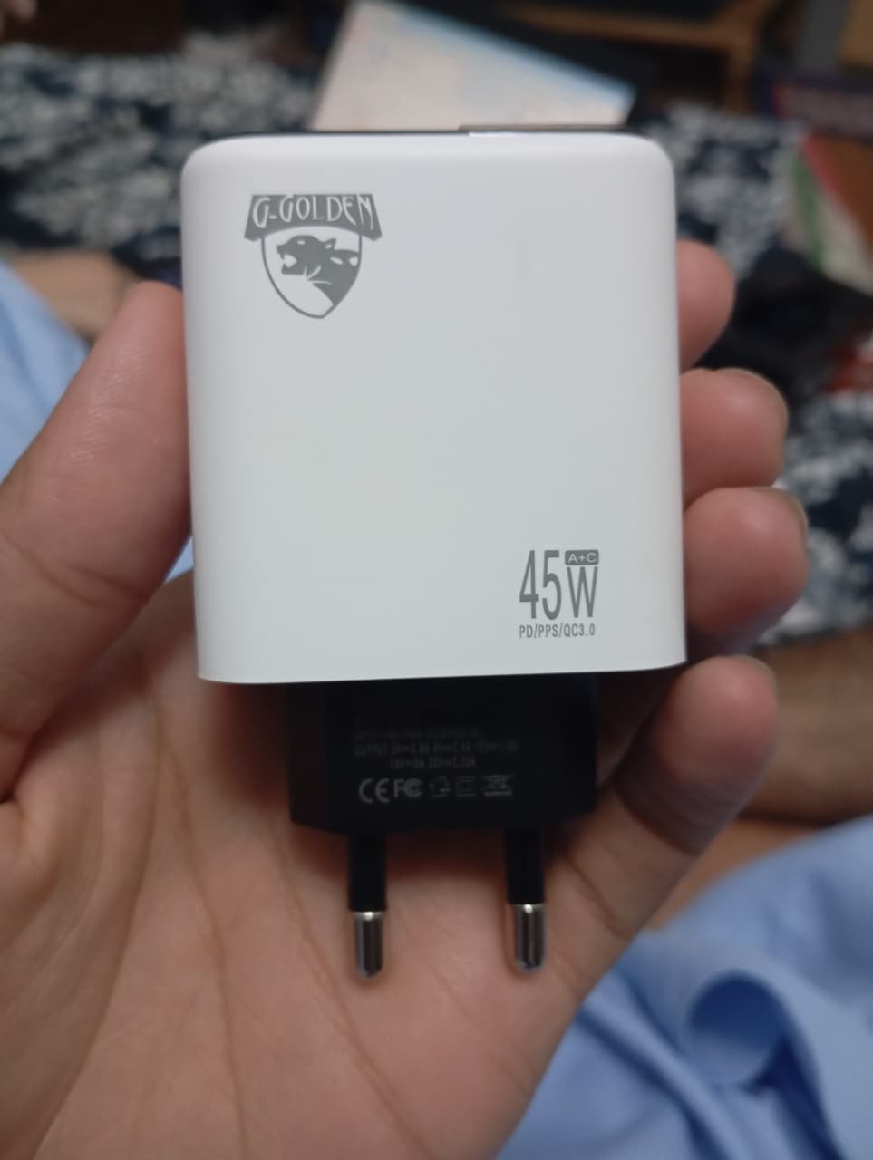 45W Multi Protocol Dual Port Travel Fast Charger GCH-20 – USB-C Fast Charging Adapter with EU Plug - Image 2