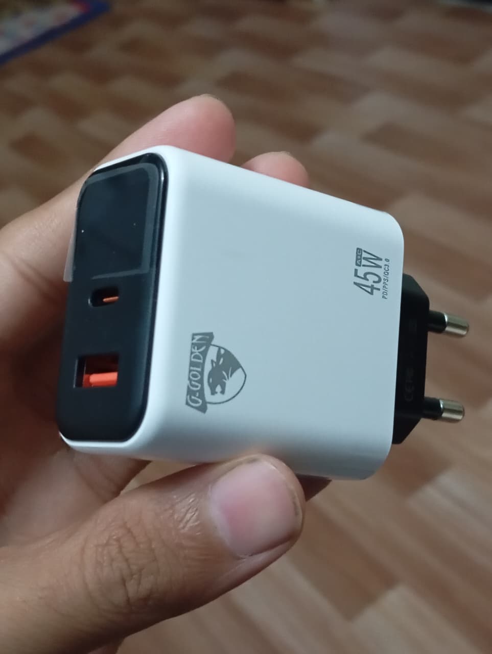 45W Multi Protocol Dual Port Travel Fast Charger GCH-20 – USB-C Fast Charging Adapter with EU Plug - Image 3