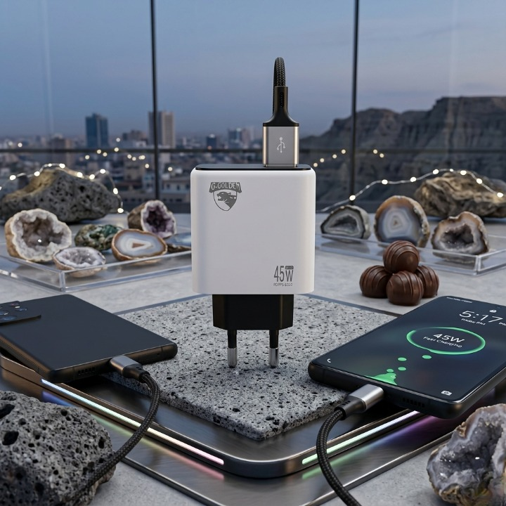 45W Multi Protocol Dual Port Travel Fast Charger GCH-20 – USB-C Fast Charging Adapter with EU Plug - Image 5