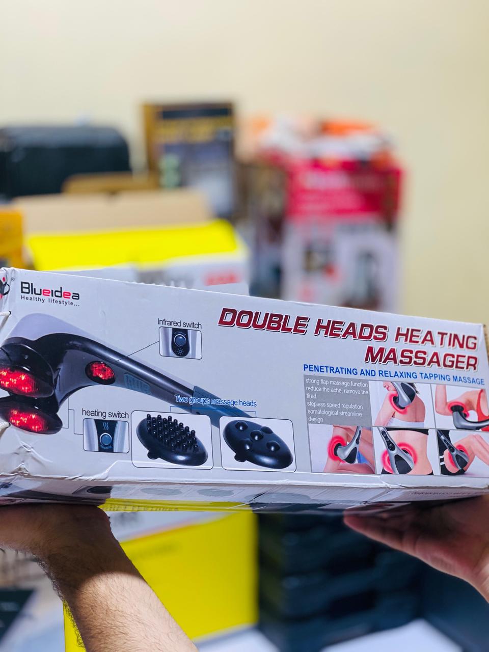 Blue Idea Full Body Handheld Double Head Massager with Infrared Heat Technology - Image 4