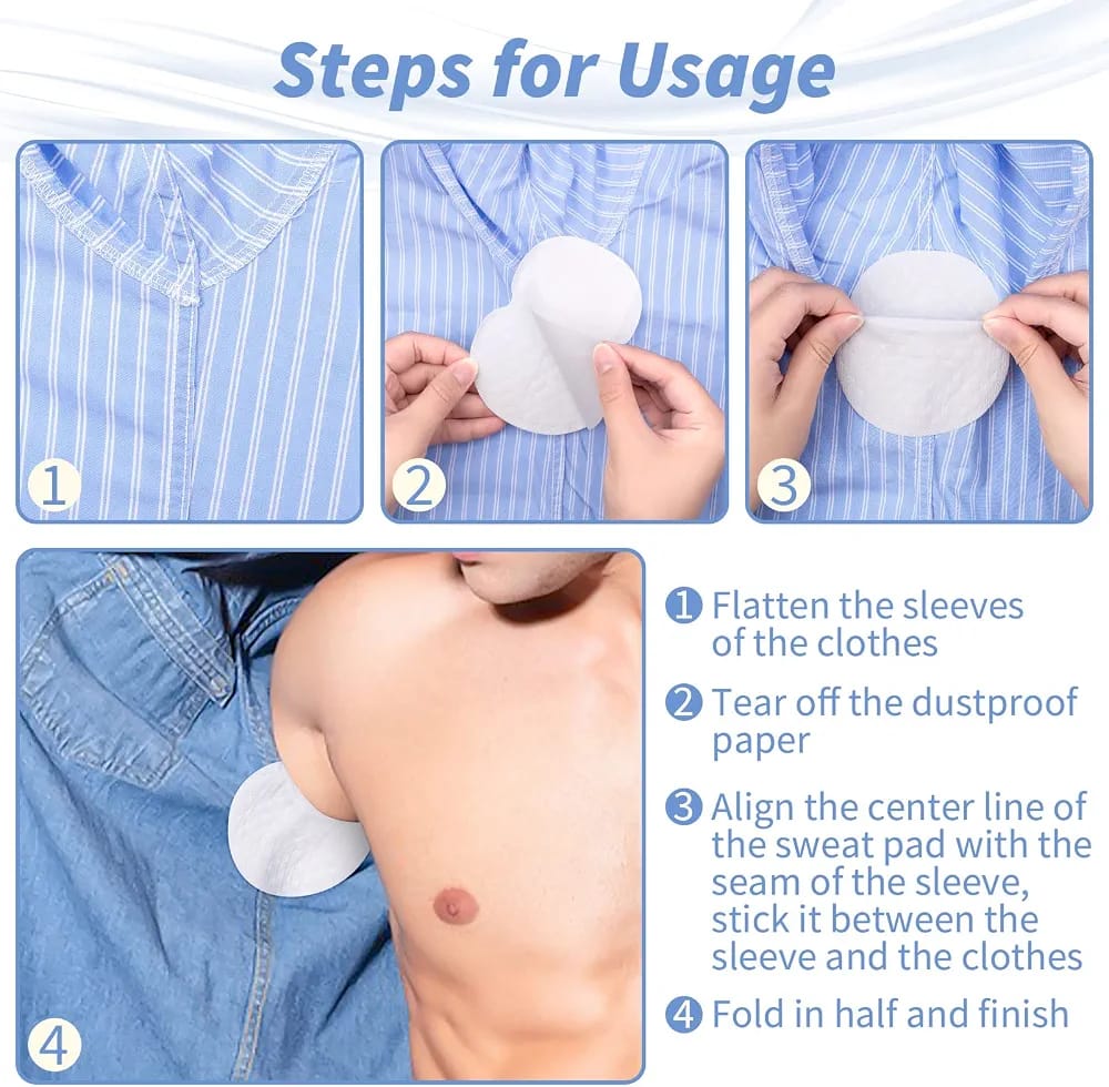 10 Pcs Breathable Disposable Underarm Sweat Pads for Men – Comfortable Sweat Protection & Daily Freshness - Image 3