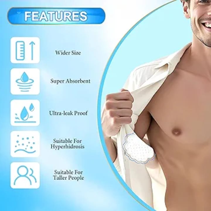 10 Pcs Breathable Disposable Underarm Sweat Pads for Men – Comfortable Sweat Protection & Daily Freshness - Image 4