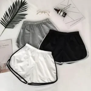 Women Jersey Slip Shorts 3 Pcs Multicolor Comfortable Daily Wear