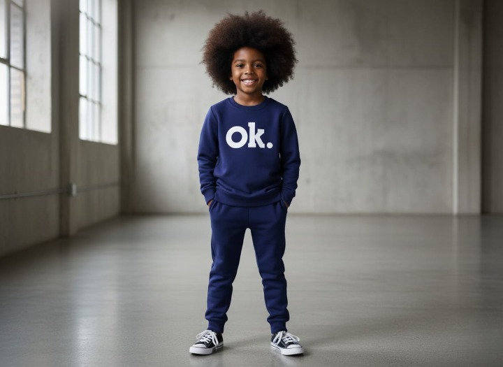 OK Printed Sweatshirt & Pajama Trouser Tracksuit for Kids | FOR BABY AND KIDS - Image 2