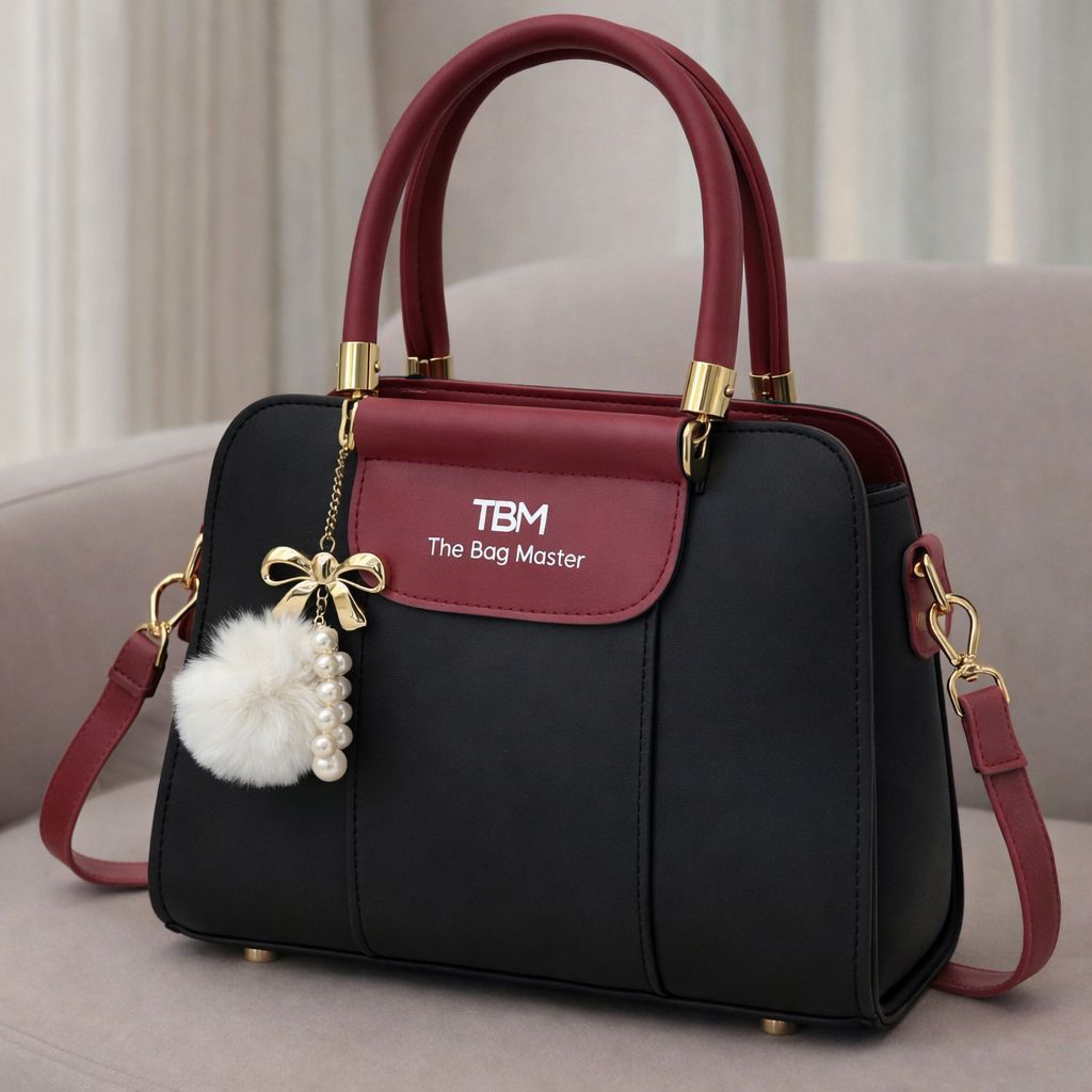 TBM The Bag Master Luxury Handbag Elegant Two-Tone Designer Tote for Women